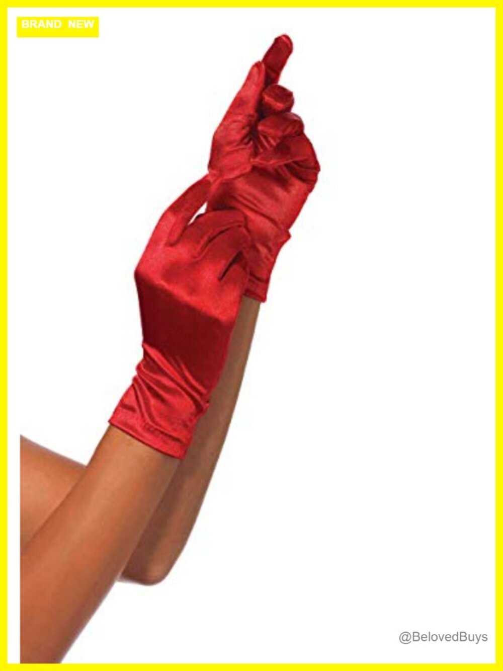 Satin Wrist Length Gloves One Size Fits Most Formal Costume Accessory